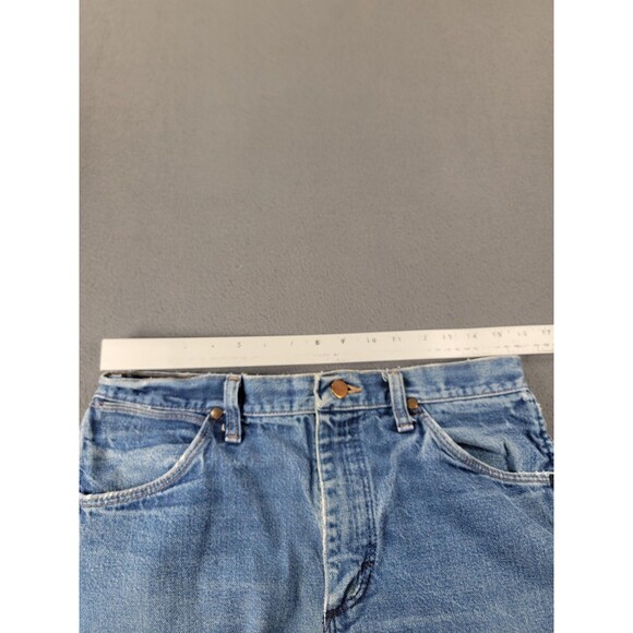 Vintage Wrangler Jeans Mens 34x31 Straight Leg USA Made Distressed Denim 90s - Picture 5 of 14